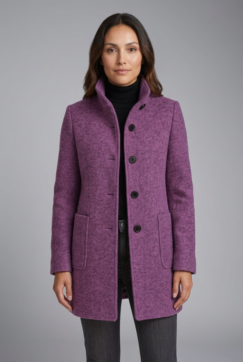 Classic Structured Coat for Women, Tailored Long-Sleeve Soft Warm Elegant, for Work, Office, Everyday & Going Out