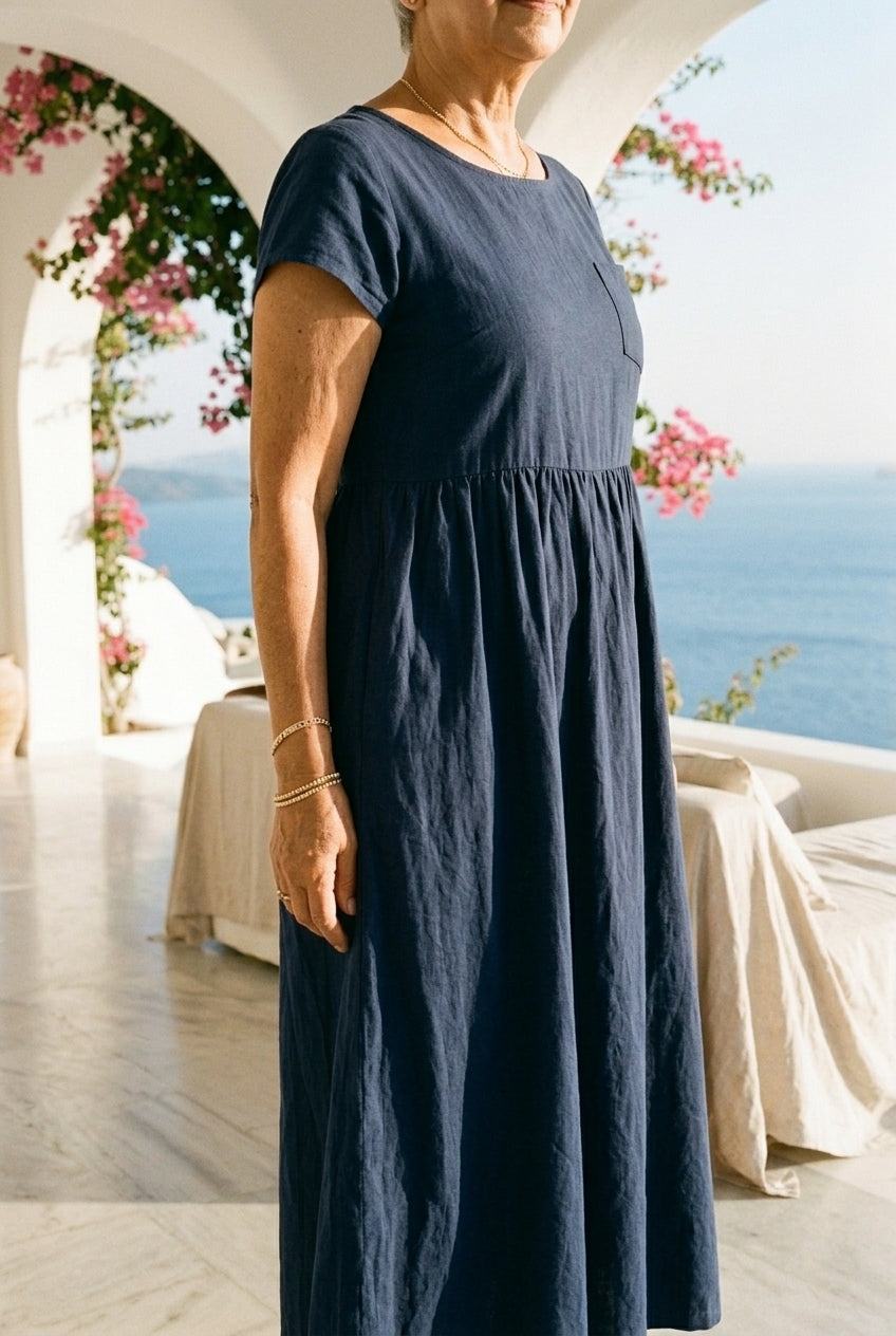 Wanda Sabelle | A-Line Midi Dress with Pockets