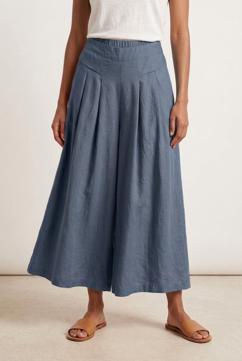 Breathable Wide-Leg Pants for Women, Loose Fit Lightweight Elastic Waistband, for Everyday, Travel, Casual & Relaxed Wea