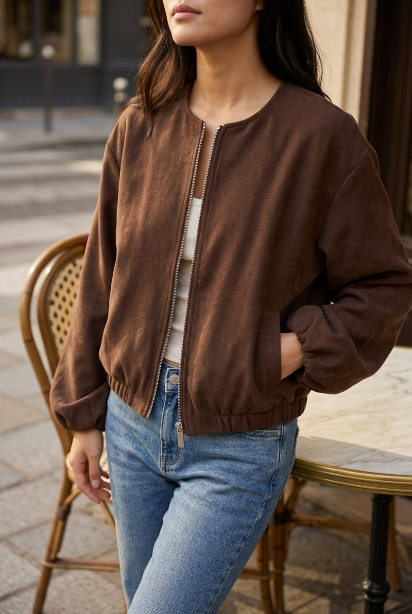 Ionara | Zip-Up Bomber Jacket