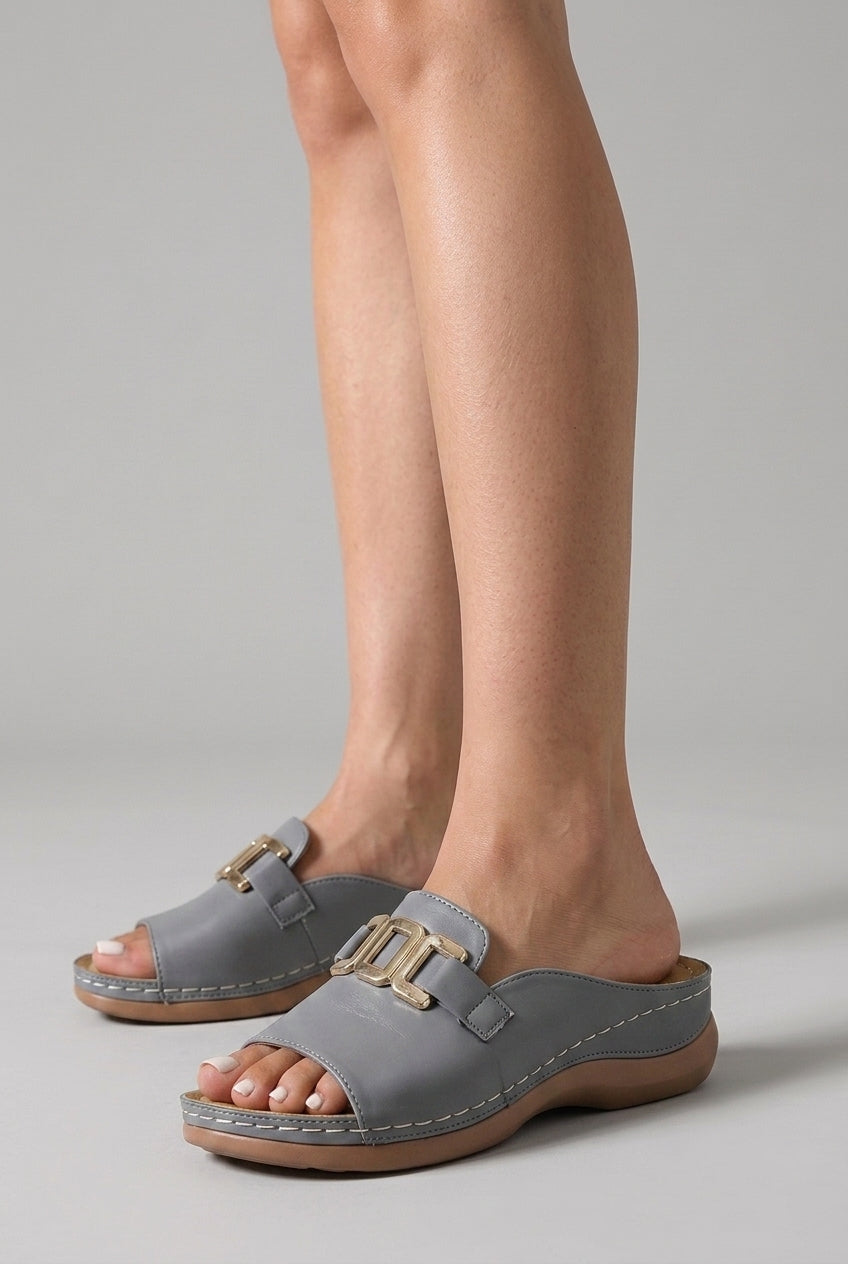 Dominique | Open Toe Wedge Sandal