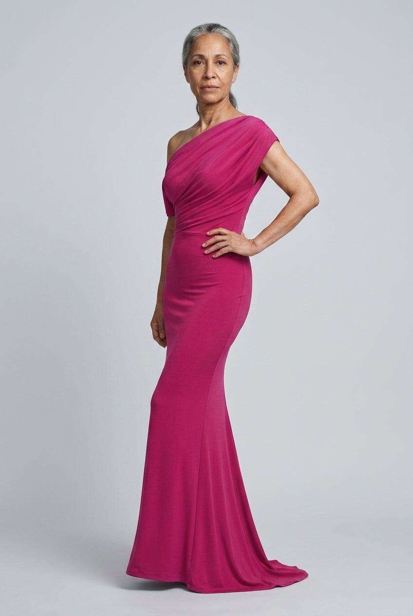 Elegant Off-Shoulder Evening Dress for Women, Bodycon Floor-Length Formal Gown, for Weddings, Galas & Special Events