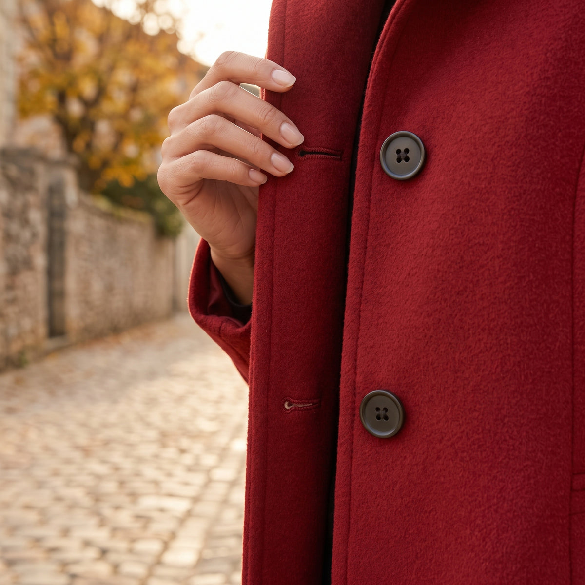 Grear | Button-Front Wool-Blend Coat