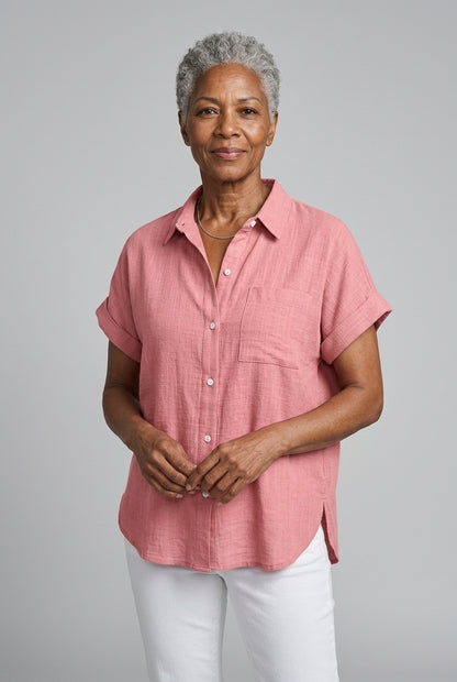 Cosima Giselle | Button-Down Short-Sleeve Shirt