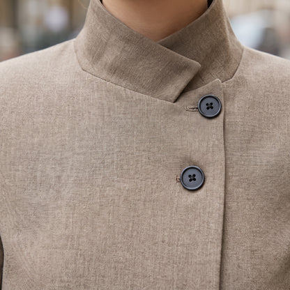 Honora | Stand-Collar Casual Blazer