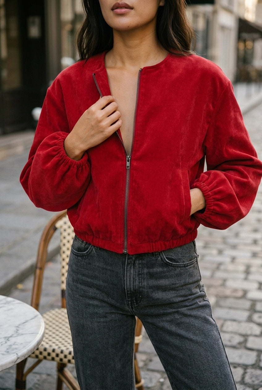 Ionara | Zip-Up Bomber Jacket