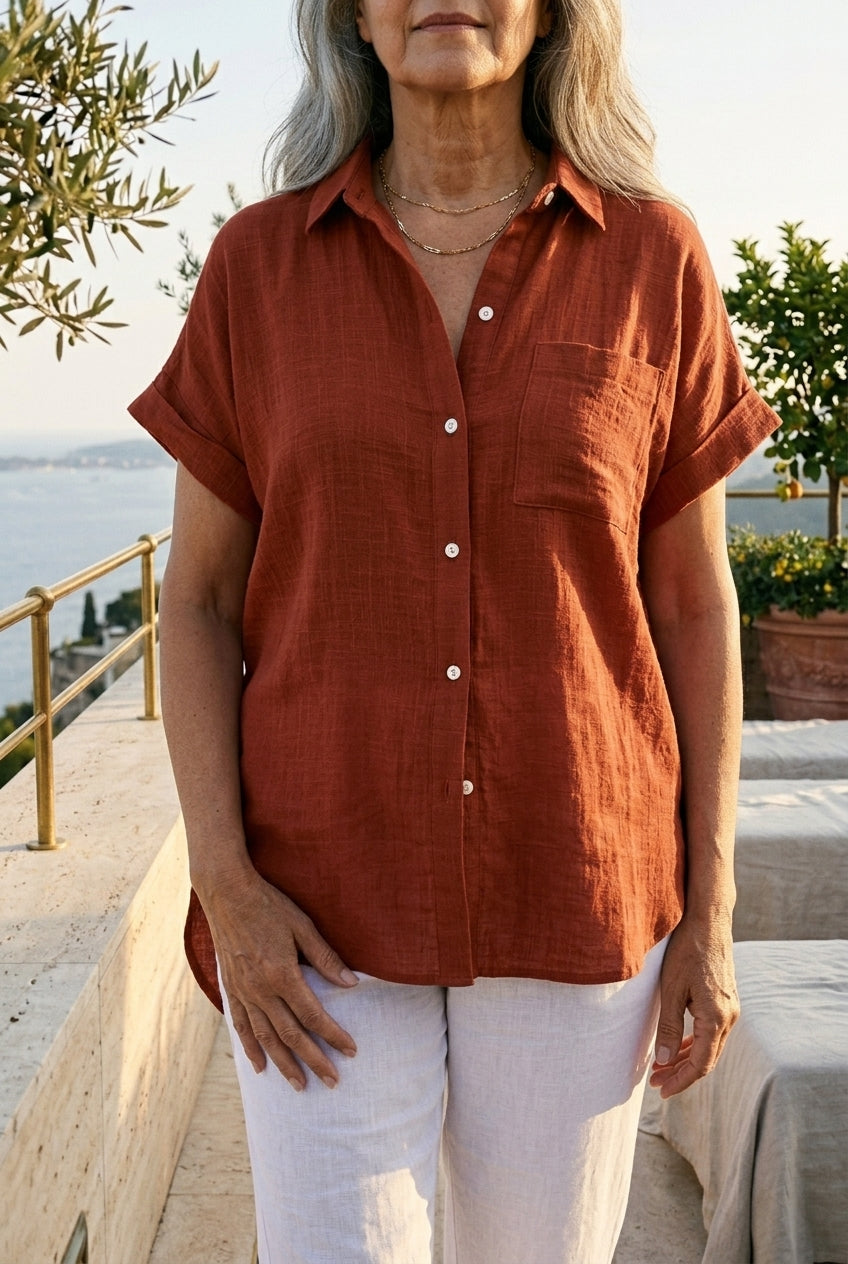Cosima Giselle | Button-Down Short-Sleeve Shirt