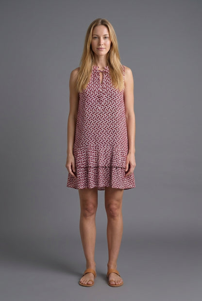 Elegant Breathable Sleeveless Dress for Women, V-Neck Relaxed Fit with Side Pockets, for Casual, Everyday & Home Wear
