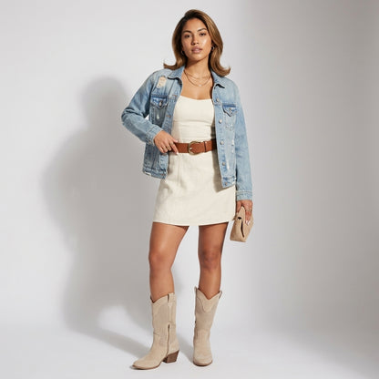 Esti | Leather-Look Western Boots