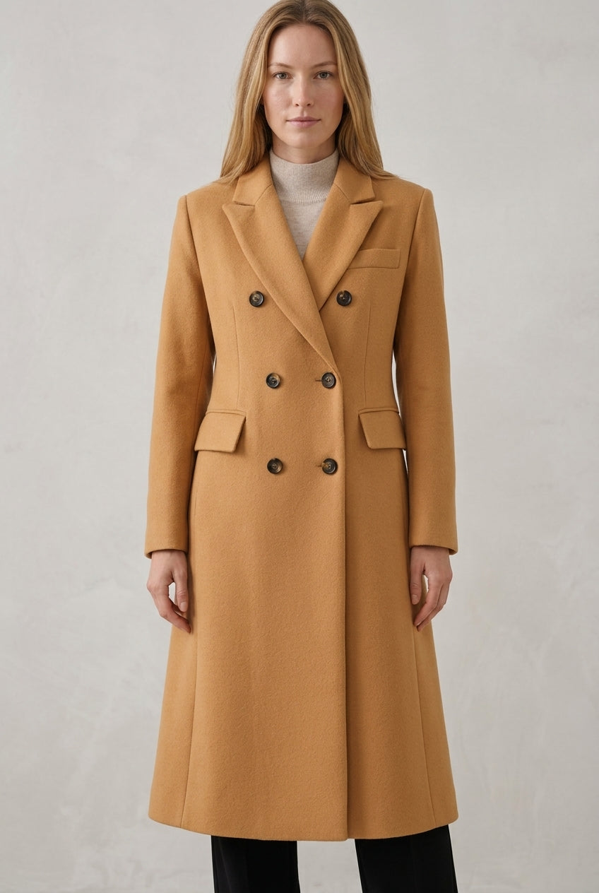 Arla | Women's Cozy Tailored Elegant Fabric-Blend Overcoat