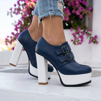 Lisbeth | Double Buckle Platform Heel
