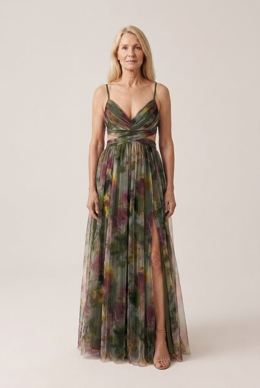 Ludovica | Floral V-Neck Maxi Dress