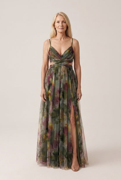 Ludovica | Floral V-Neck Maxi Dress