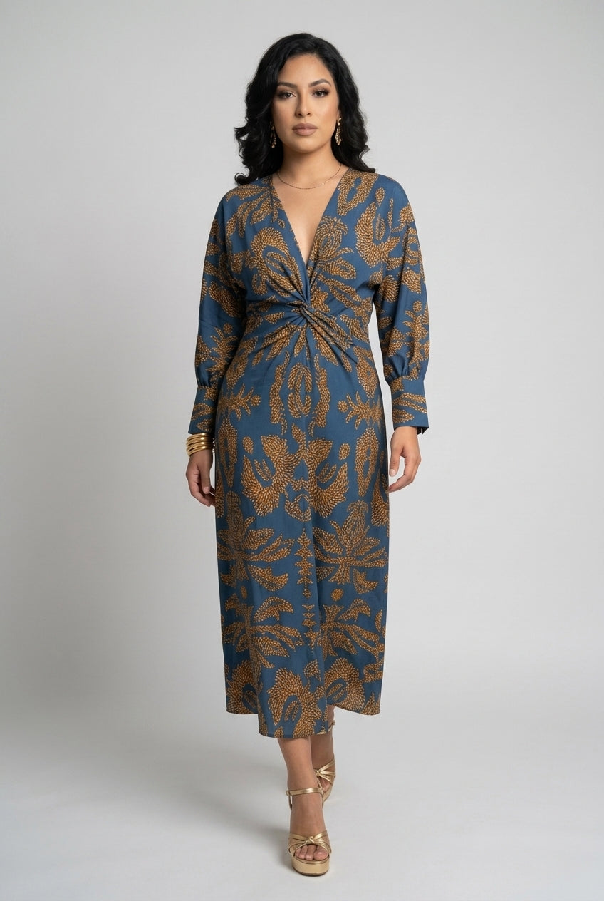 Ingeborg | Long Sleeve A-Line Maxi Dress