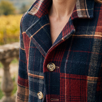 Kaja | Patchwork Plaid Wool-Blend Jacket
