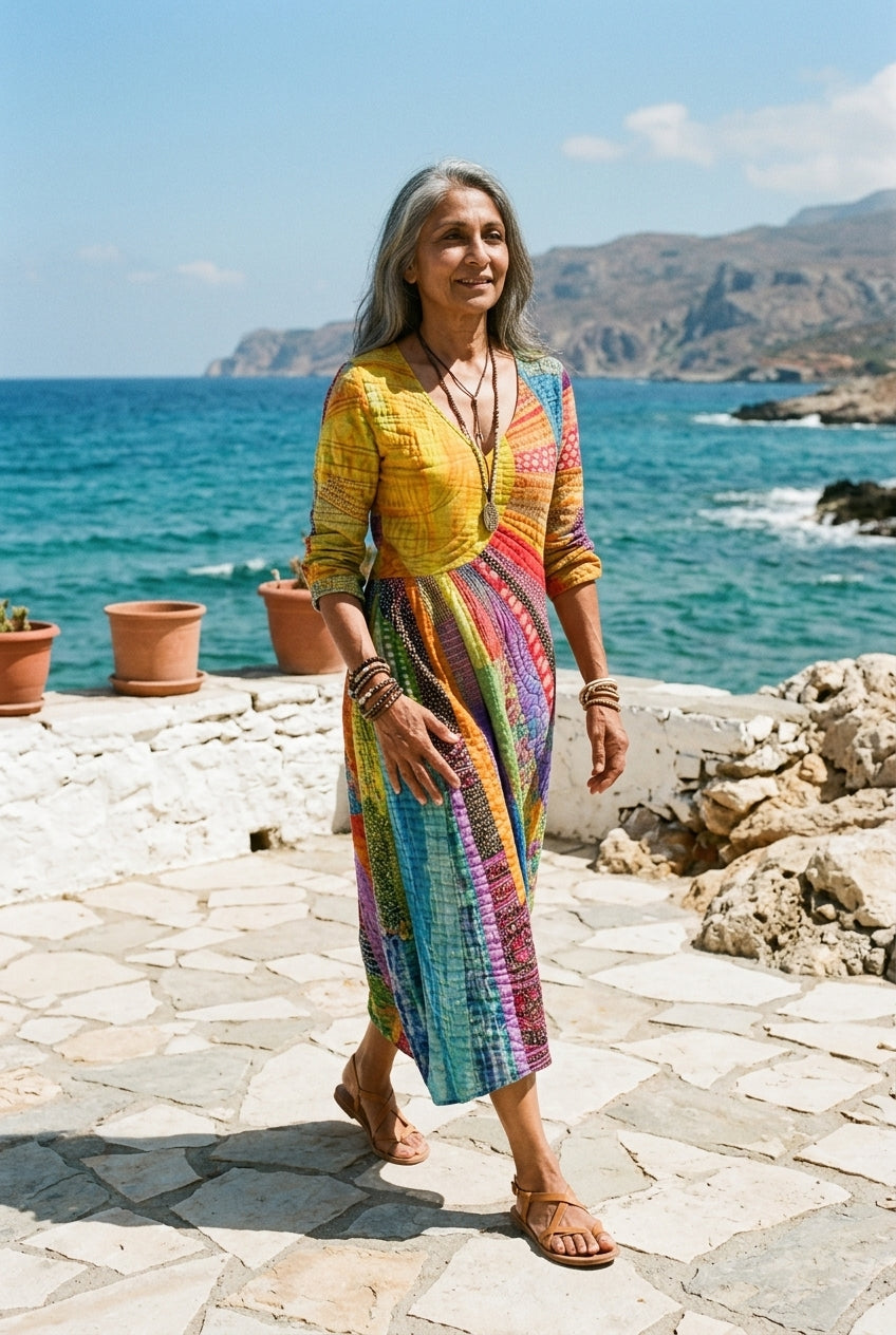 Joelle | Bohemian V-Neck Sun Dress
