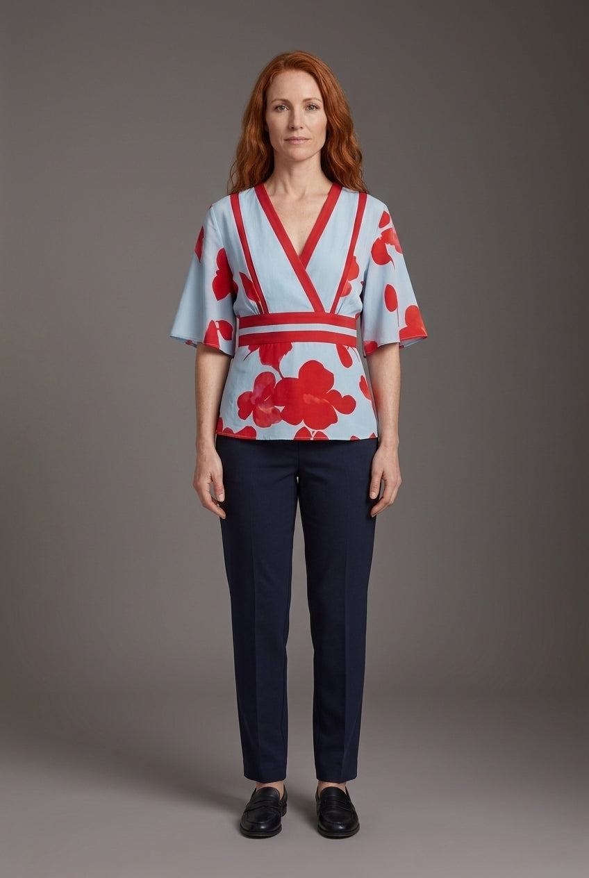 Elegant Floral V-Neck Dress for Women, Lightweight Comfortable Flattering Cut, for Everyday Wear, Casual Outings & Speci