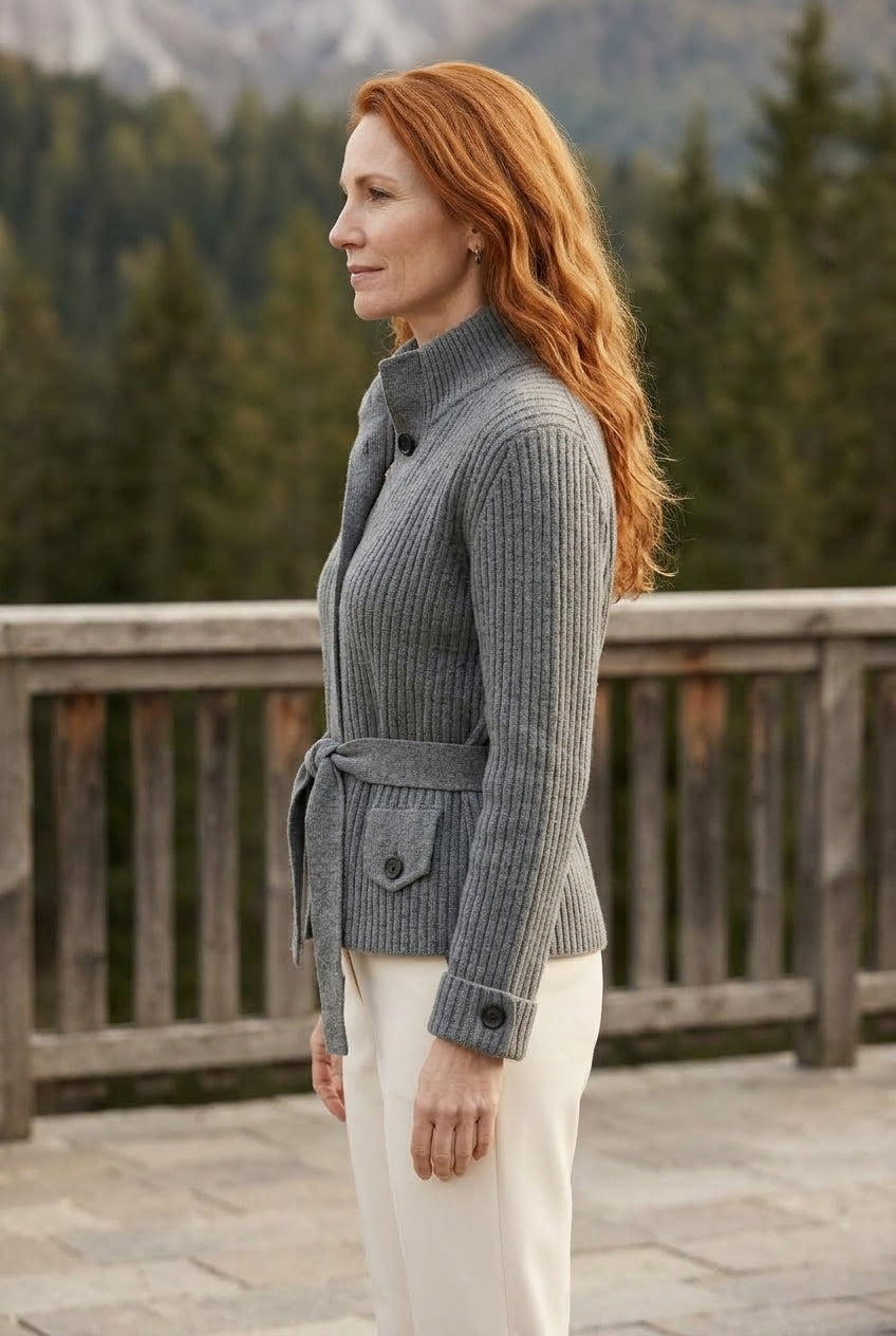 Xenya | Chunky Wool Belted Cardigan
