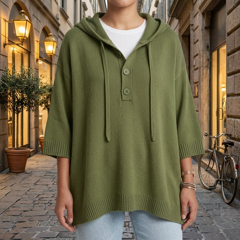 Elsa | Relaxed Hooded Knit Sweater