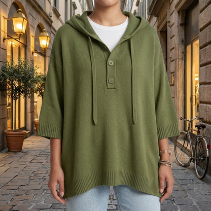 Elsa | Relaxed Hooded Knit Sweater