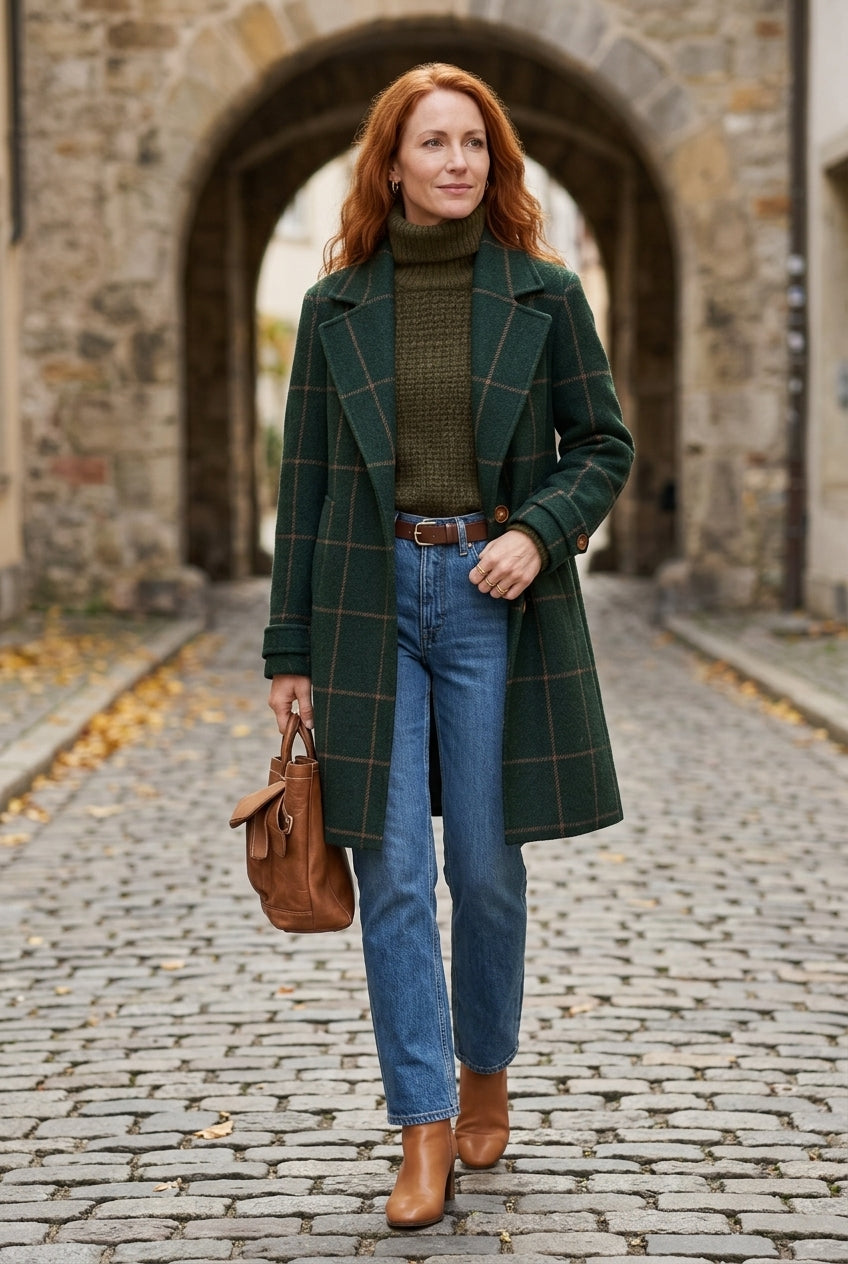 Ove | Plaid Wool-Blend Longline Coat