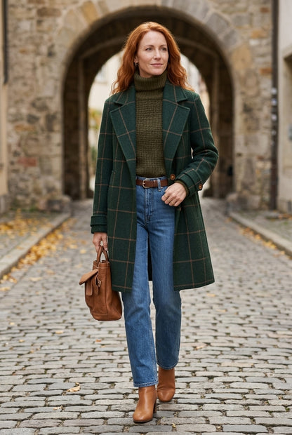 Ove | Plaid Wool-Blend Longline Coat