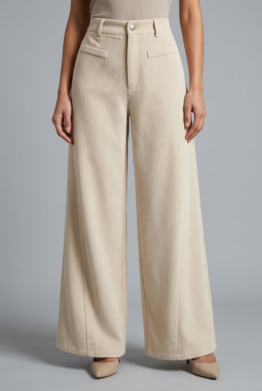 Evise | Corduroy Straight-Leg Trousers