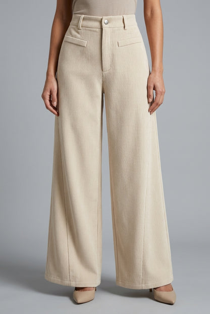 Evise | Corduroy Straight-Leg Trousers