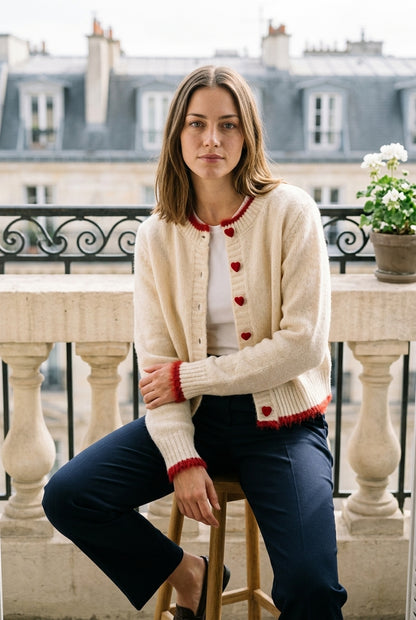 Amya | Retro Splicing Knitted Cardigan