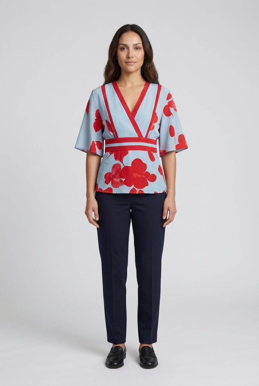 Elegant Floral V-Neck Dress for Women, Lightweight Comfortable Flattering Cut, for Everyday Wear, Casual Outings & Speci