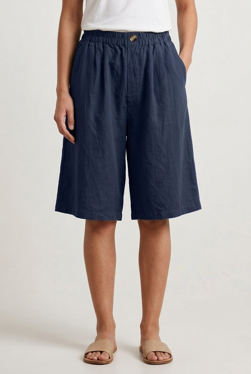 Casual Oversized Shorts for Women, Cotton Relaxed Fit Breathable Summer, for Beach, Weekend & Everyday Wear