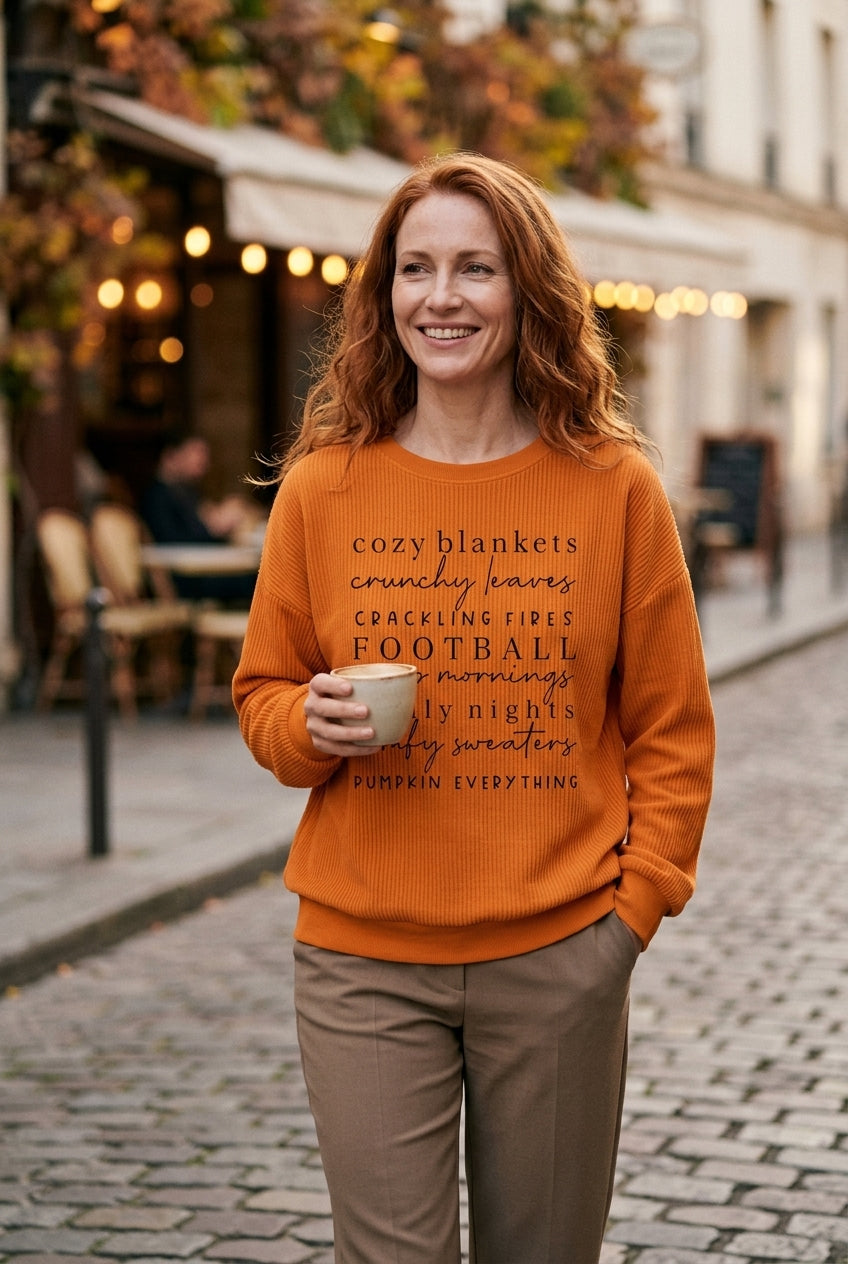 Cozy Sweatshirt for Women, Soft Relaxed-Fit Long-Sleeve Crewneck, for Fall, Casual, Lounging & Everyday Wear