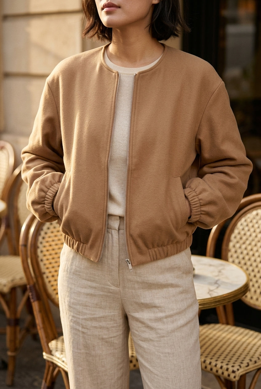 Ionara | Zip-Up Bomber Jacket