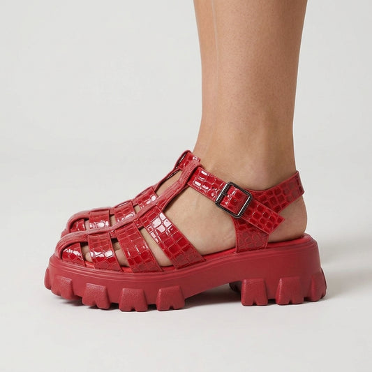 Vespera Clarissa | Croc Gladiator Sandals