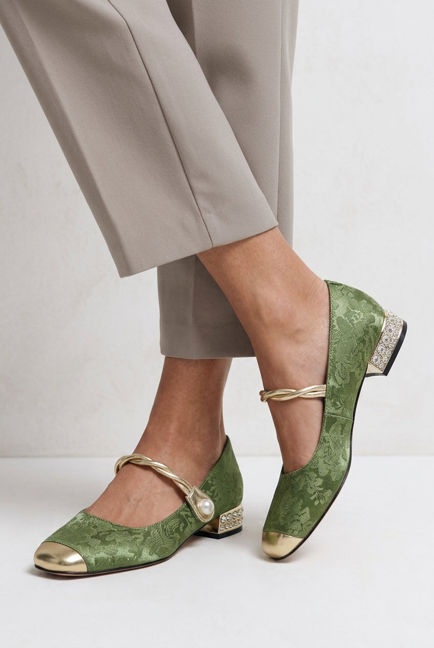 Sabrina | Braided Pearl Mary Jane Shoe