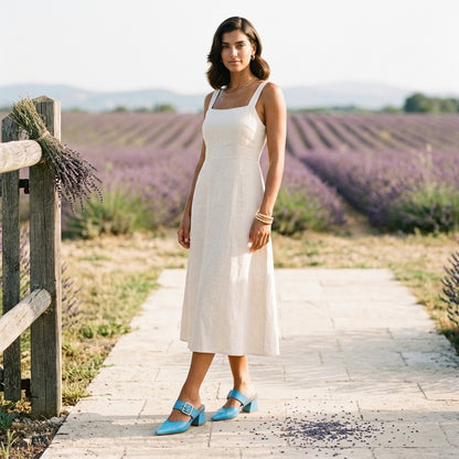 Lena Sioned | Buckle Strap Mule Heel