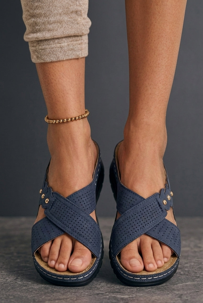Stylish Orthopedic Wedge Sandals for Women, Lightweight Anti-Slip Sole with Ergonomic Support, for Summer, Travel, Casua