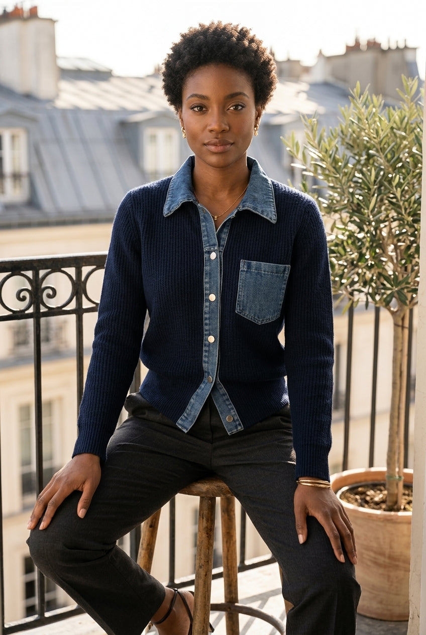 Echlyn | Patchwork Cotton Cardigan