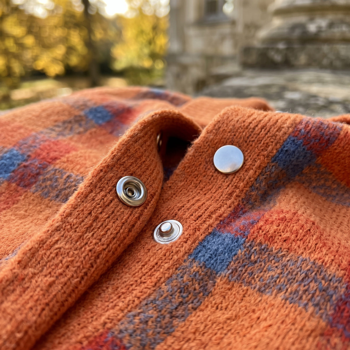 Kata | Oversized Plaid Knit Cardigan