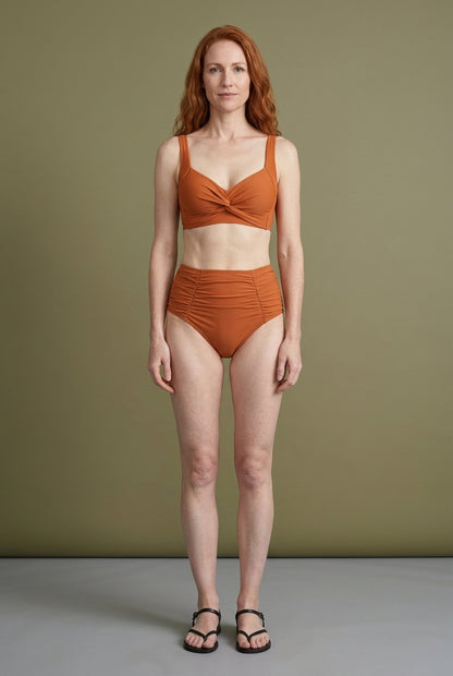 Elegant High-Waist Bikini Set for Women, Bandeau Neckline Smooth Silhouette, for Beach, Vacation, Summer & Everyday Wear