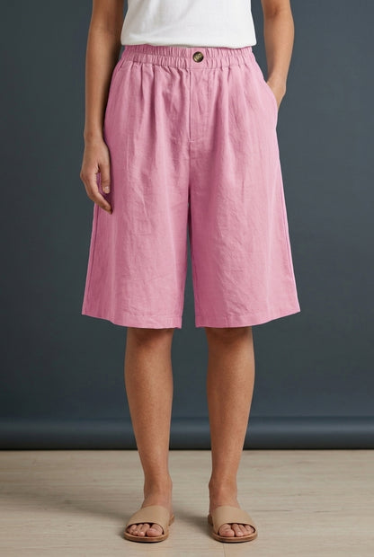 Casual Oversized Shorts for Women, Cotton Relaxed Fit Breathable Summer, for Beach, Weekend & Everyday Wear