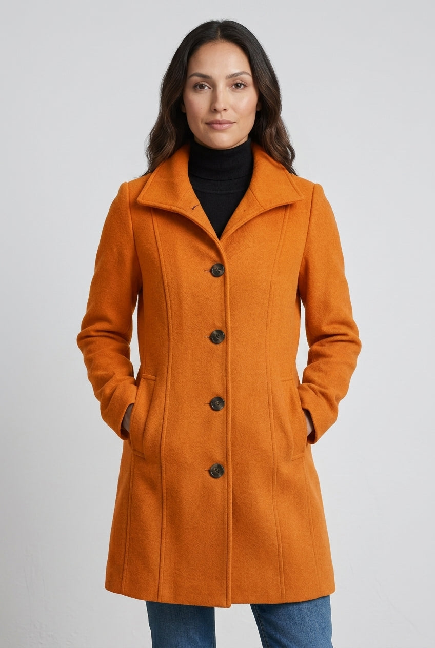 Hana | Women's Flattering Longline Coat with Pockets