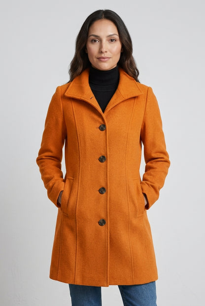 Hana | Women's Flattering Longline Coat with Pockets
