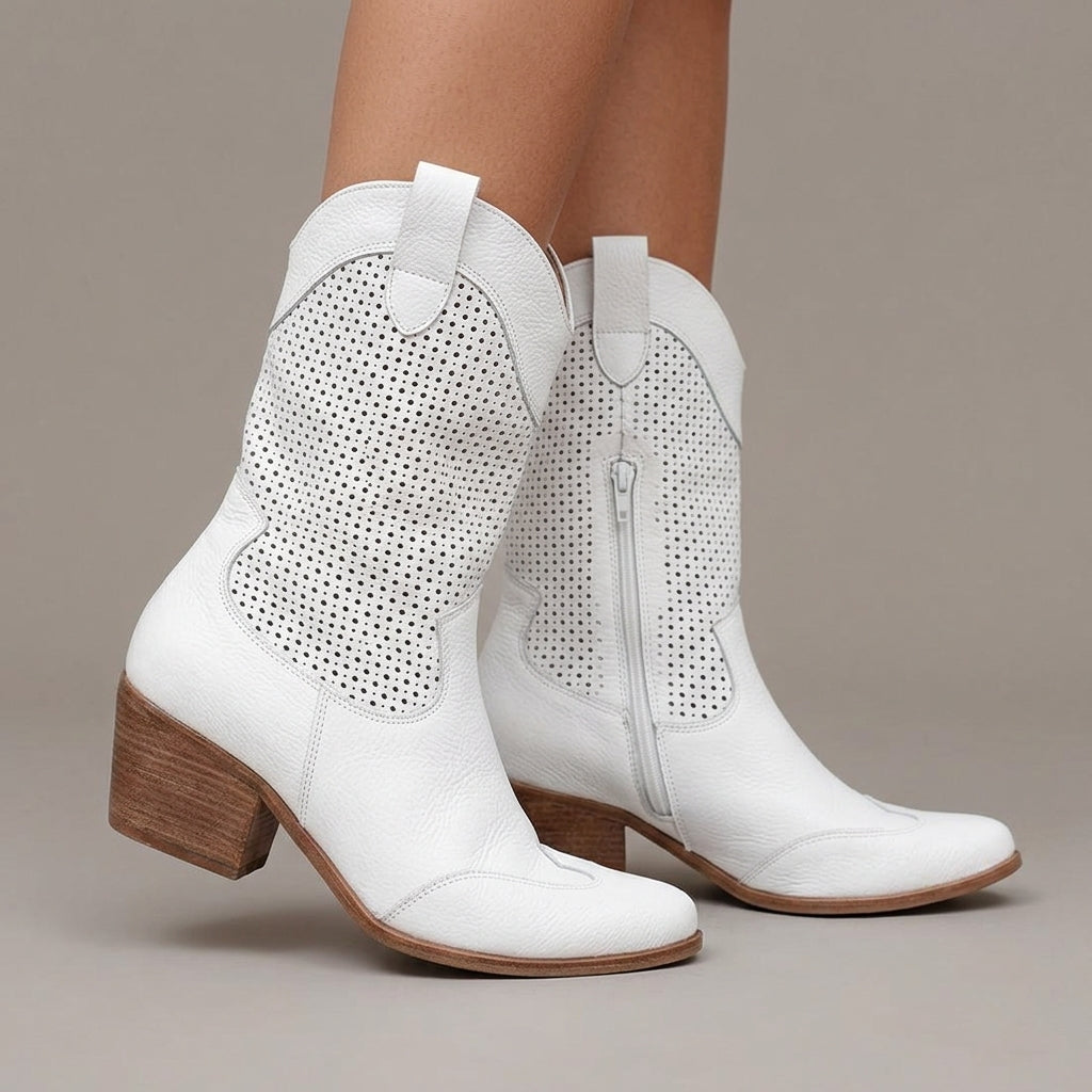 Esti | Leather-Look Western Boots