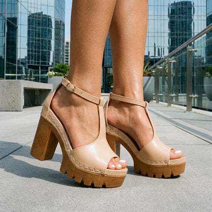 Heidi Katinka | Peep-Toe Platform Sandal