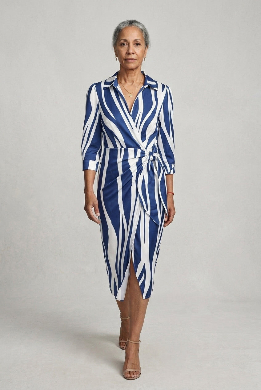 Clementine Mira | Wrap Waist Midi Dress