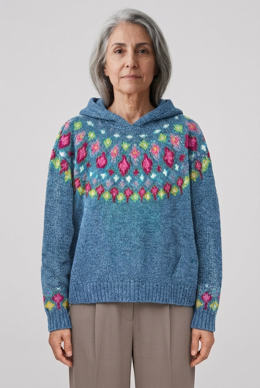 Antonia Ombeline | Oversized Fair Isle Hoodie