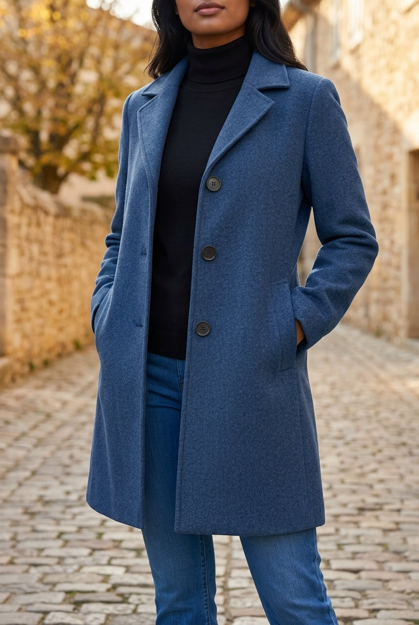 Grear | Button-Front Wool-Blend Coat