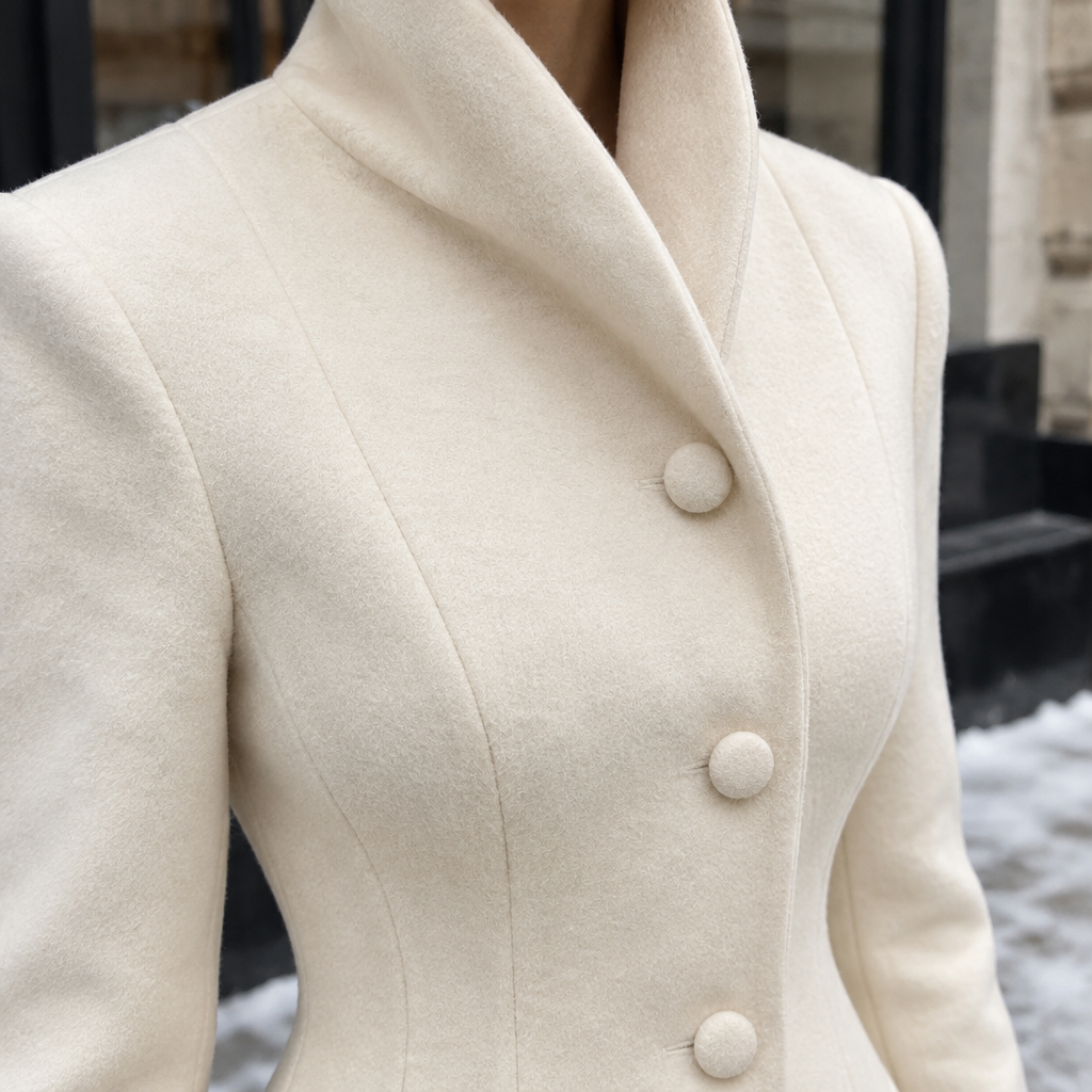 Zivea | Wool Lapel Overcoat