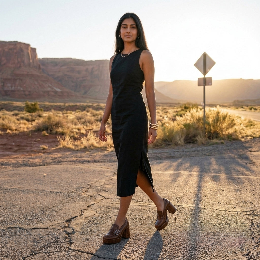 Valentina | Textured Brogue Platform Loafers